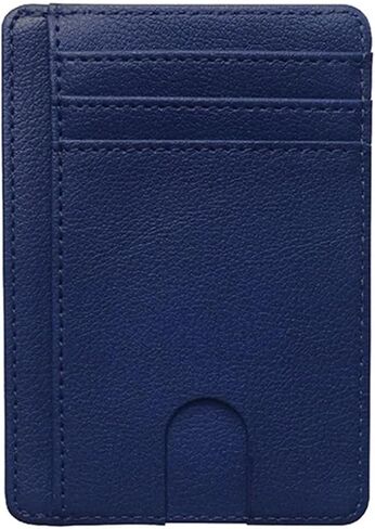 wallet New Men's Leather Wallet Slim Credit Card Holder Business Male Portable Mini Travel Purse Fit For MAN Portable(Coffee) in Saudi Arabia