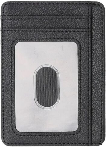 wallet New Men's Leather Wallet Slim Credit Card Holder Business Male Portable Mini Travel Purse Fit For MAN Portable(Coffee) in Saudi Arabia