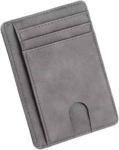 wallet New Men's Leather Wallet Slim Credit Card Holder Business Male Portable Mini Travel Purse Fit For MAN Portable(Coffee) in Saudi Arabia