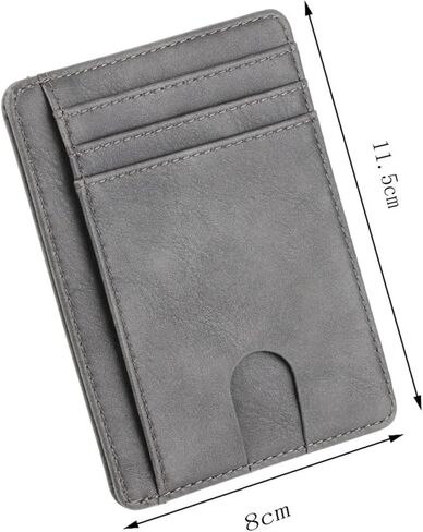 wallet New Men's Leather Wallet Slim Credit Card Holder Business Male Portable Mini Travel Purse Fit For MAN Portable(Coffee) in Saudi Arabia