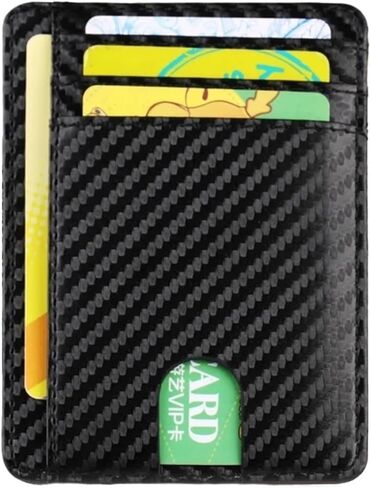 wallet New Men's Leather Wallet Slim Credit Card Holder Business Male Portable Mini Travel Purse Fit For MAN Portable(Coffee) in Saudi Arabia