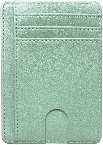wallet New Men's Leather Wallet Slim Credit Card Holder Business Male Portable Mini Travel Purse Fit For MAN Portable(Coffee) in Saudi Arabia