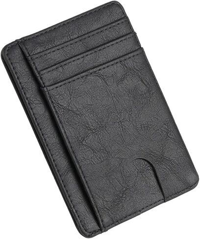 wallet New Men's Leather Wallet Slim Credit Card Holder Business Male Portable Mini Travel Purse Fit For MAN Portable(Coffee) in Saudi Arabia