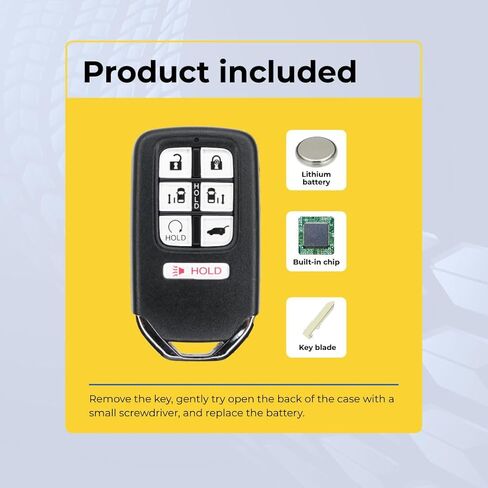 Replcament Smart Key Fob for Honda Odyssey 2021 FCC KR5T4X Part Number 72147-THR-A72 72147THRA72 Pack of 2 in Saudi Arabia