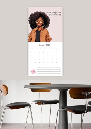 تقويمات حائط 2026 من Black Girl - تقاويم شهرية مع اقتباسات ملهمة - تقويم معلق كبير - 16 شهرًا (يناير 2026 - مارس 2027) in Saudi Arabia