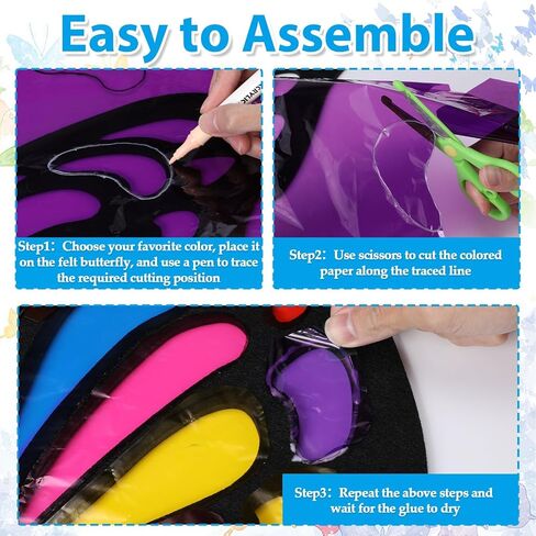 DIY فراشة كبيرة Suncatcher أجنحة الحرفية للفتيات هالوين الملحقات الديكور أجنحة تأثيري مجموعات الحرفية هدية للأطفال الجنية اللباس عيد ميلاد الفصول الدراسية الأنشطة هدايا عيد الميلاد صالح in Saudi Arabia