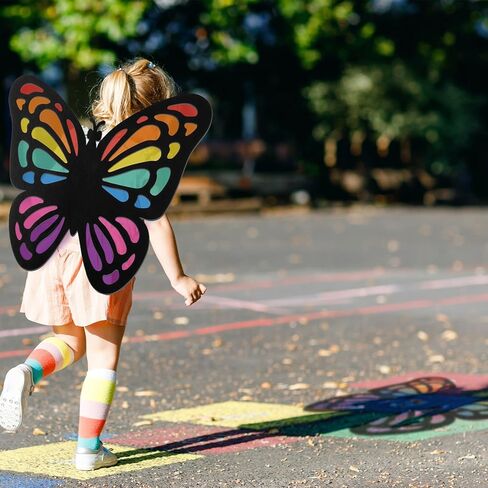 DIY فراشة كبيرة Suncatcher أجنحة الحرفية للفتيات هالوين الملحقات الديكور أجنحة تأثيري مجموعات الحرفية هدية للأطفال الجنية اللباس عيد ميلاد الفصول الدراسية الأنشطة هدايا عيد الميلاد صالح in Saudi Arabia