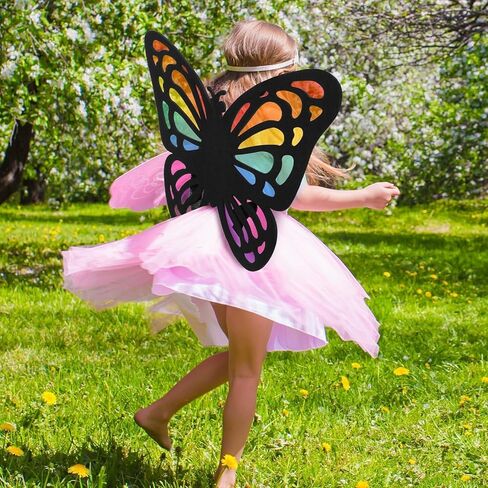 DIY فراشة كبيرة Suncatcher أجنحة الحرفية للفتيات هالوين الملحقات الديكور أجنحة تأثيري مجموعات الحرفية هدية للأطفال الجنية اللباس عيد ميلاد الفصول الدراسية الأنشطة هدايا عيد الميلاد صالح in Saudi Arabia