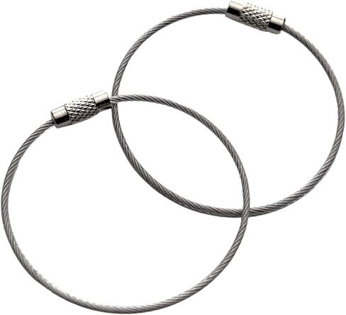 Specialist ID Cable Loop Luggage Tag Holders - 6 inch Connectors for Tags, Keychain Ring - Screw Closure Attachment Loops in Saudi Arabia