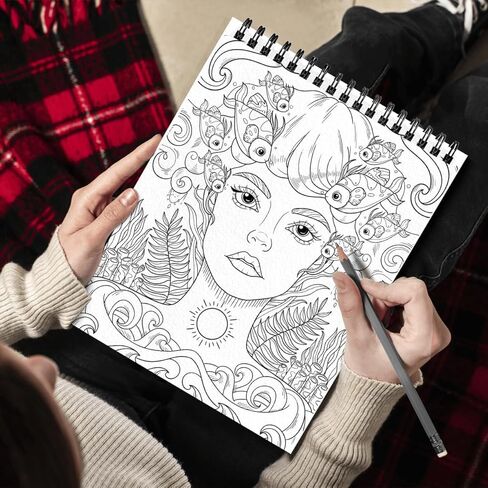 اللوتس الجنوبي استمتع بالصفاء مع كتاب التلوين الحلزوني: إصدار فني بسيط للمحيط - غلاف حلزوني، يتميز بتصميمات حيوانات ملهمة لتخفيف التوتر والاسترخاء. عشاق الفن البسيط! in Kuwait