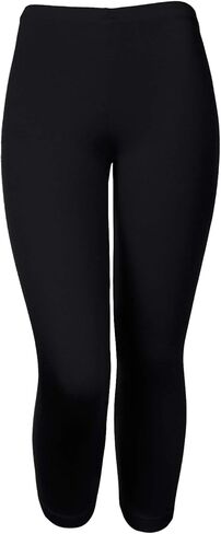 بنطال كابري نسائي عالي الخصر من القطن الناعم لليوجا in Kuwait