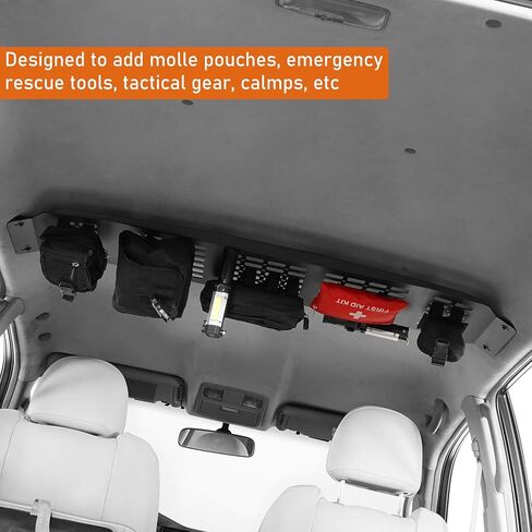 Hooke Road 03-09 4Runner Overhead MOLLE Panel Cargo Rack for 2003-2009 Toyota 4Runner 4th Gen, Rear Top Storage Steel Shelf Tool Organizer, No-Drill Installation in Saudi Arabia