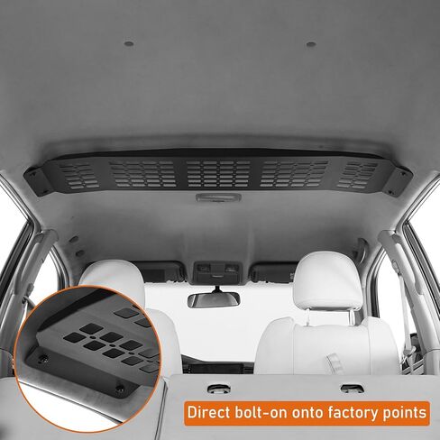 Hooke Road 03-09 4Runner Overhead MOLLE Panel Cargo Rack for 2003-2009 Toyota 4Runner 4th Gen, Rear Top Storage Steel Shelf Tool Organizer, No-Drill Installation in Saudi Arabia