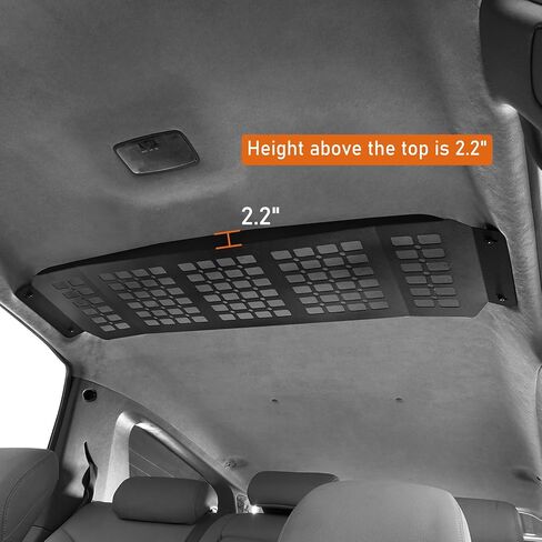 Hooke Road 03-09 4Runner Overhead MOLLE Panel Cargo Rack for 2003-2009 Toyota 4Runner 4th Gen, Rear Top Storage Steel Shelf Tool Organizer, No-Drill Installation in Saudi Arabia