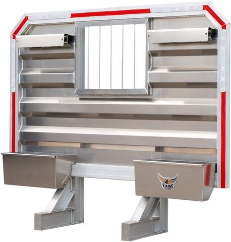 Mytee Products Viking Semi Truck Headache Rack with 2 Chain Hanger & Bar Window, 68" x 80" - Holds 14 Chains on Each Side, Heavy Duty Aluminum - Trailer Equipment Storage, Headache Rack for Semi Truck in Saudi Arabia