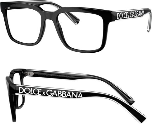DOLCE & GABBANA DG5101 Square Shape Oversize Lettering Logo Eyeglasses with Luxury Eyewear Kit in Saudi Arabia