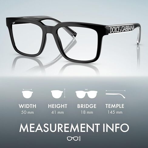 DOLCE & GABBANA DG5101 Square Shape Oversize Lettering Logo Eyeglasses with Luxury Eyewear Kit in Saudi Arabia