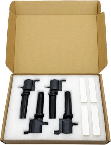 4pcs Ignition Coil and Spark Plugs Replacement for Ford Escape, Fusion, C-Max, Transit Connect, SSV Plug-In Hybrid, Police Responder Hybrid & Lincoln MKZ & Mercury Mariner in Saudi Arabia
