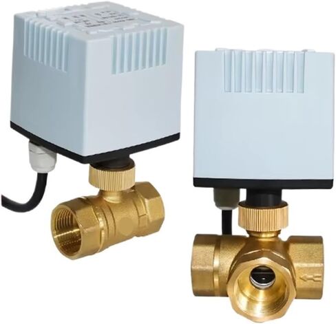صمام كروي كهربائي نحاسي DC12V-24V أو AC220V مع مشغل كهربائي، صمام كروي 3 أسلاك و2 تحكم DN15~DN32، IP67 3 طرق/2 طرق (DN20، AC220V_2WAYS) in Saudi Arabia