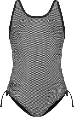 ملابس سباحة Lovekider من قطعة واحدة للفتيات من سن 6 إلى 12 سنة بلون ذهبي معدني لامع وأشرطة قابلة للتعديل برباط للسباحة in Kuwait