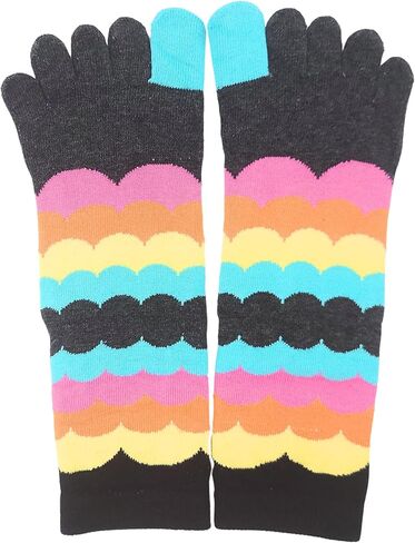 Toe Socks Women - Non-Slip Grip Socks for Yoga, Pilates & Barre, Five Finger Cotton Athletic Socks with Storage Bag in Saudi Arabia