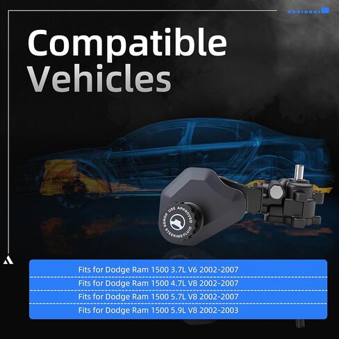 96-70269 مضخة توجيه كهربائية مع خزان لسيارة دودج رام 1500 2002-2007، 3.7L 4.7L 5.7L 5.9L V6 V8، استبدال مضخة مساعدة الطاقة # 20-70269، 720-01126، 36P0098، 55-7154، 52113240أف، 5073240أأ in Saudi Arabia