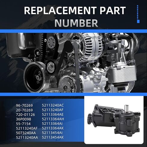 96-70269 مضخة توجيه كهربائية مع خزان لسيارة دودج رام 1500 2002-2007، 3.7L 4.7L 5.7L 5.9L V6 V8، استبدال مضخة مساعدة الطاقة # 20-70269، 720-01126، 36P0098، 55-7154، 52113240أف، 5073240أأ in Saudi Arabia