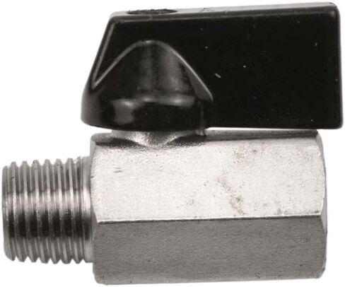 Mini 1/4" Male 1/4 Inch Female NPT Brass Ball Shut Off Valve Water Air Fluid in Kuwait