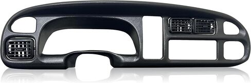 Dash & Bezel Cover Compatible with 1998-2002 Dodge Ram 1500 2500 3500 Trucks Black Dash Board Bezel W/Vents & Grey Dash Cover Overlay - 2 Packages in Saudi Arabia
