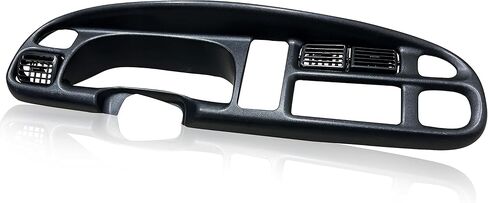 Dash & Bezel Cover Compatible with 1998-2002 Dodge Ram 1500 2500 3500 Trucks Black Dash Board Bezel W/Vents & Grey Dash Cover Overlay - 2 Packages in Saudi Arabia