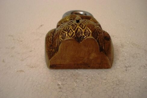 Brass Padlock - Lock with Keys - Working Functional - Brass Made - Type : (OWL - Brass Finish) in Kuwait