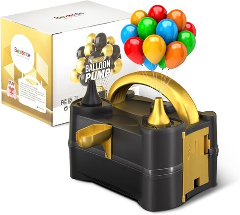 Bezente Balloon Pump Electric, Portable Electric Air Pump Balloon Inflator Balloon Blower Machine Dual Nozzle Electric Balloon Pump for Party Decorations Wedding Birthday in Kuwait