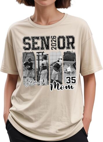 Personalized Senior 2026 Baseball Shirt for Moms, Custom High School Senior Apparel in Saudi Arabia