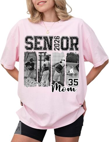 Personalized Senior 2026 Baseball Shirt for Moms, Custom High School Senior Apparel in Saudi Arabia
