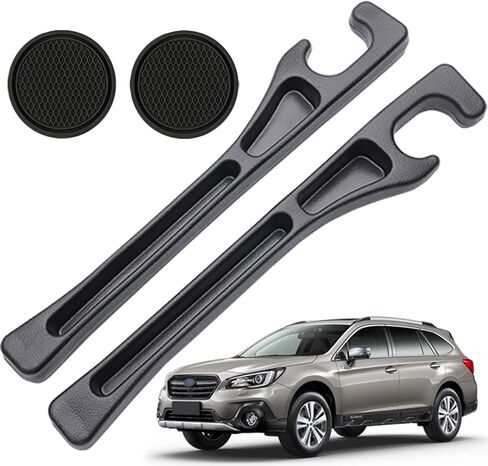 Pukonger مقعد السيارة الفجوة حشو متوافق مع سوبارو المناطق النائية الملحقات مقعد الفجوة المكونات مانع مع فتحة التخزين المنظم عدم الانزلاق حامل كأس السيارة كوستر 2 حزمة أسود in Kuwait