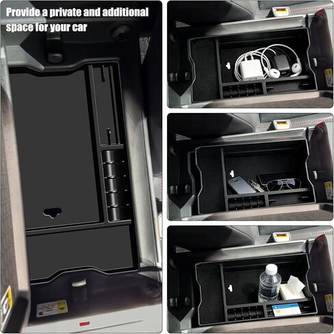 Center Console Organizer for 2026 Toyota RAV4, Armrest Storage Box Insert, No-Drill Installation, Interior Organizer with Privacy Protection, 2026 Toyota RAV4 Accessories in Kuwait