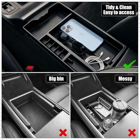 Center Console Organizer for 2026 Toyota RAV4, Armrest Storage Box Insert, No-Drill Installation, Interior Organizer with Privacy Protection, 2026 Toyota RAV4 Accessories in Kuwait