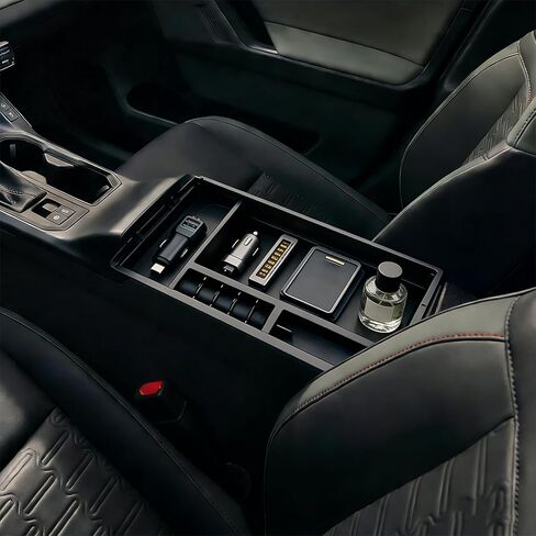 Center Console Organizer for 2026 Toyota RAV4, Armrest Storage Box Insert, No-Drill Installation, Interior Organizer with Privacy Protection, 2026 Toyota RAV4 Accessories in Kuwait