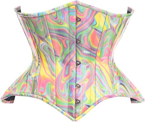 Daisy corsets Women's Daisy Corsets Top Drawer Retro Swirl Steel Boned Curvy Cut Underbust Cincher Corset in Saudi Arabia