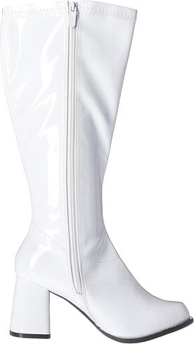 Ellie Shoes Women's GOGO-W Wide Calf Boot, WHITE, 10 M US in Saudi Arabia