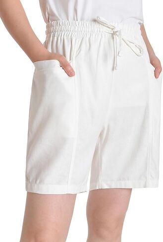 Weintee Women's Linen Shorts 7 Inch Inseam in Saudi Arabia