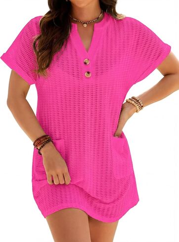 Blooming Jelly Womens Swimsuit Coverup Swimwear Beach Cover Ups Bikini Bathing Suit Cover Up Swim Suit Pool Coverups in Saudi Arabia