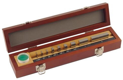 Mitutoyo 516-931-26CAL Steel Rectangular Micrometer Inspection Gage Block Set with Calibration, Inch, Optical Parallel, 0.0625"-2.0" Range (9 Blocks), Meets ASME Grade AS-1 Specifications in Saudi Arabia