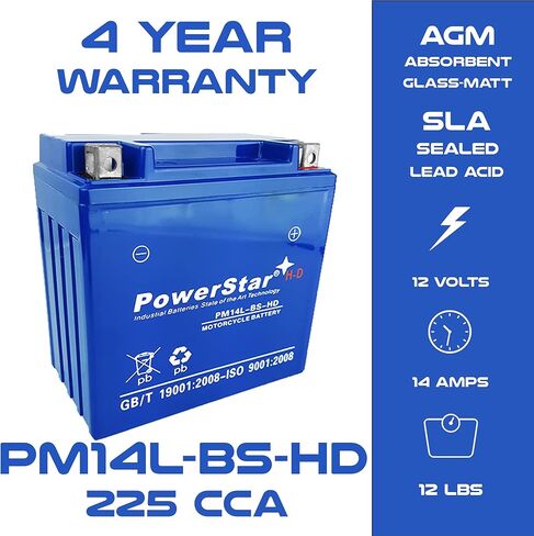 PowerStar H-D 14L-BS Battery Replacement for Harley XL1200R Sportster 1200 Roadster in Saudi Arabia