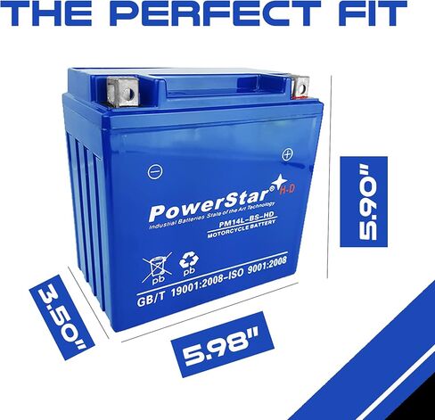 PowerStar H-D 14L-BS Battery Replacement for Harley XL1200R Sportster 1200 Roadster in Saudi Arabia