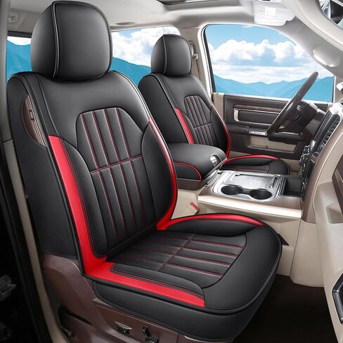 مجموعة كاملة من أغطية مقاعد Truckiipa Dodge Ram، أغطية مقاعد السيارة الفاخرة ذات التغطية الكاملة، ملحقات الشاحنة الواقية من الجلد المقاوم للماء، مناسبة خصيصًا لـ 2002-2018 Ram 1500، 2002-2023 Ram 2500 3500 Crew Mega Cab in Kuwait