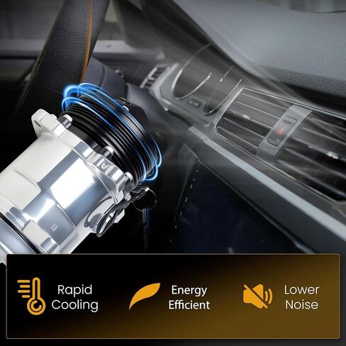 Universal AC Compressor with 6PK Clutch for Sanden SD-7 Style, 6 Groove Serpentine Belt 12V HC5005BK in Saudi Arabia