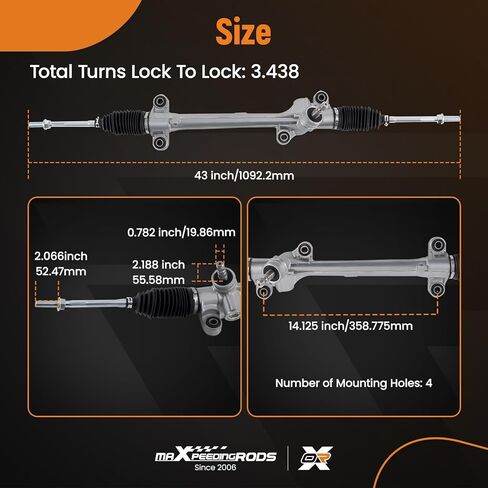 maXpeedingrods Manual Power Steering Rack and Pinion for Toyota Corolla All Enigne Japan Built 2009-2013, 1G-2700, 24-2700, 45510-12450 in Saudi Arabia