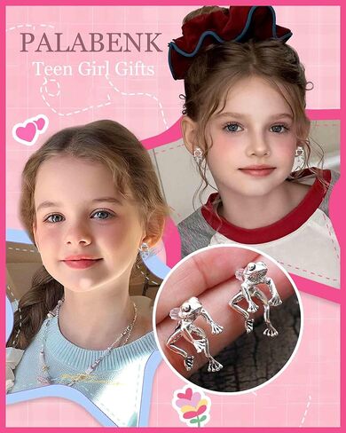 سلة عيد الفصح الحشو الفضة الاسترليني آخر الضفدع أقراط عيد الفصح هدايا للفتيات النساء الأطفال، هدايا فتاة في سن المراهقة الاشياء العصرية لطيف الضفدع الأقراط والمجوهرات in Kuwait