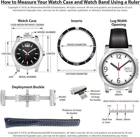 Ewatchparts رابط صلب متوافق مع ساعة رولكس 6694 أقدم أويستر موديل #78350 ساعة -19 ملم in Saudi Arabia